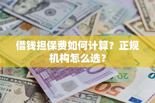 武汉借钱担保费如何计算？正规机构怎么选？