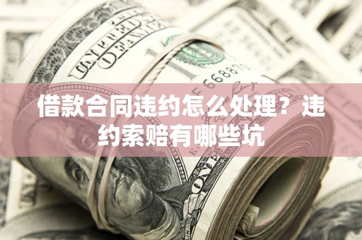 武汉借款合同违约怎么处理？违约索赔有哪些坑