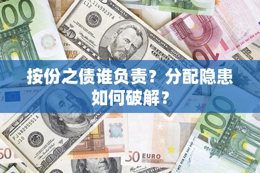 武汉按份之债谁负责？分配隐患如何破解？