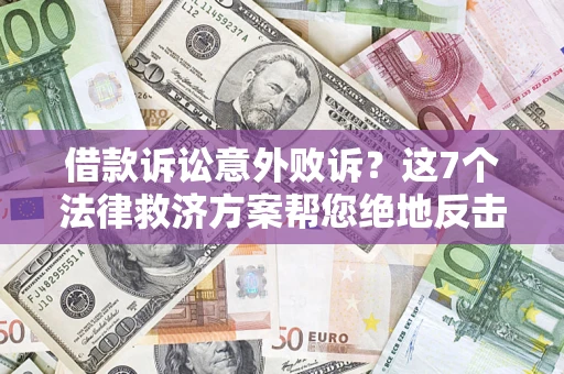 武汉借款诉讼意外败诉？这7个法律救济方案帮您绝地反击！