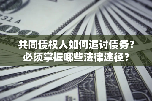 武汉共同债权人如何追讨债务？必须掌握哪些法律途径？
