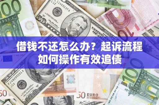 武汉借钱不还怎么办？起诉流程如何操作有效追债